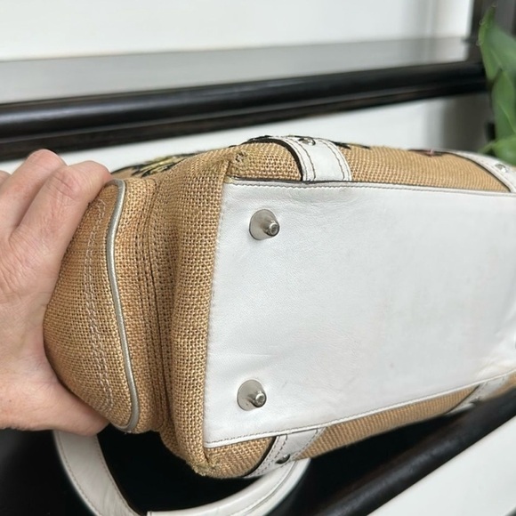 Coach Rare Vintage 2005 Straw Bumble Bee Bag - Picture 10 of 15